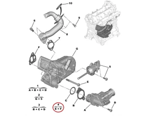 EGR-ventiilin tiiviste OEM Citroen Nemo/Peugeot Bipper 1,3HDI
