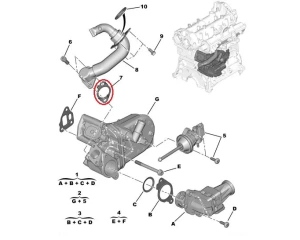 EGR toru tihend OEM Citroen Nemo/Peugeot Bipper 1,3HDI