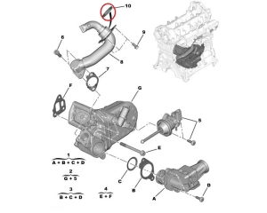 EGR putken tiiviste OEM Citroen Nemo/Peugeot Bipper 1,3HDI