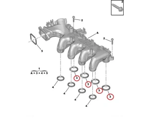 Sisselaskekollektori tihend OEM PSA/Ford/Mazda 1,6HDI