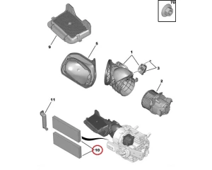 Filtre d'habitacle OEM Citroen C-Elysee/Peugeot 301