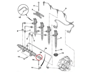 Предохранительный клапан давления топлива OEM Jumper/Boxer/Ducato/Transit 2,2HDI