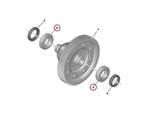 Vaihteiston laakeri (tasauspyörästö) OEM Citroen/Peugeot BVM6