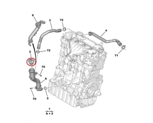 Öljyn täyttöaukon korkki OEM Citroen Peugeot 2,0HDI