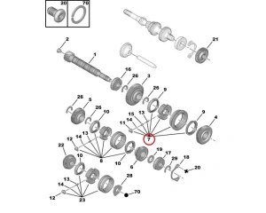 Sünkronisaator 1-2 käik OEM Citroen/Peugeot MA/MA5 käigukast