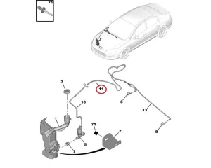Lasinpesimen letku OEM Peugeot 407