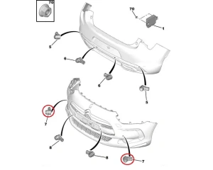 Parkimisandur OEM Citroen C4/DS4/Peugeot 508 (värvitav)