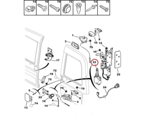 Мотор центрального замка Berlingo/Partner