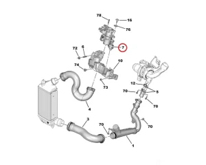 Дроссельная заслонка OEM Citroen/Peugeot 2,0HDi DW10CTED4