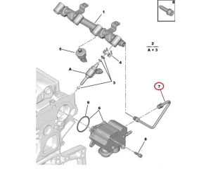 Polttoainepumpun korkeapaineputki OEM Citroen/Peugeot 1,6THP