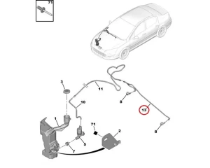 Шланг омывателя стекла Peugeot 407