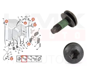 Oven lukon vastakappaleen kiinnitysruuvi OEM Jumper/Boxer/Ducato 06-