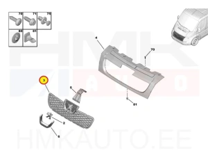 Декоративная решетка OEM Peugeot Boxer 2006-14