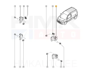 Петля передней двери верхняя левая OEM Renault Kangoo 2008-