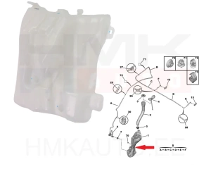 Бачок омывателя Citroen C4 2009-