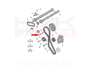 Camshaft pulley bolt M10x1,5-L40 OEM Citroen/Peugeot