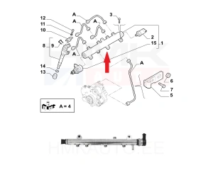 Ühisanuma toru(anduritega) OEM Jumper/Boxer/Ducato/Daily 3,0JTD Euro5
