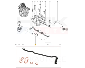 Karterituulutuse/õliseparaatori tihendite komplekt  Renault 2,0dCi