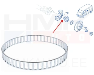 ABS sensor ring rear Renault Master 2000-2010 FWD (51 teeth)