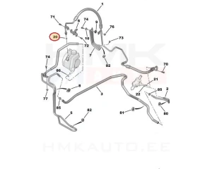 Joint torique tuyau de direction assistée OEM PSA