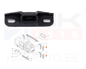 Door centering guide, sliding door OEM Jumper/Boxer/Ducato 2012-