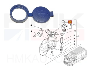 Pesunestesäiliön korkki OEM Jumper/Boxer/Ducato 2014-