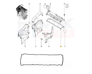 Rocker cover gasket Renault 1,5dCi