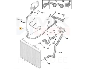 Jahutusvedeliku lõdvik OEM Berlingo/Partner 2008-