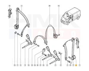 Ремень безопасности передний левый OEM Renault Trafic II