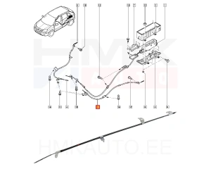 Câble de frein à main arrière gauche OEM Renault Koleos