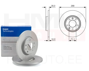 Piduriketas tagumine Citroen Berlingo 2018-, C4 Picasso / Peugeot 308, 3008, 408, 508, Rifter, Partner 2018-   268/12