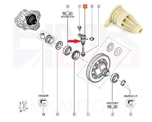 Корпус/Держатель оси привода спидометра OEM Renault