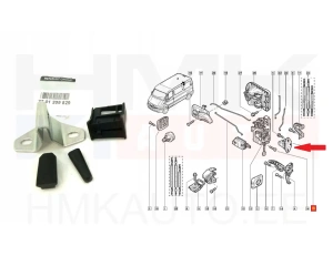 Ukselukusti vastus tagauksele keskmine vasak OEM Renault Master 98-