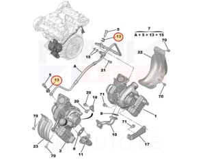 Joint, entrée d'huile (compresseur) OEM Citroen/Peugeot