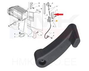 Rear door handle, inner left OEM Jumper/Boxer/Ducato 2011-