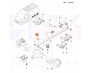 Patin de ressort à lames arrière OEM Renault Master III  RWD