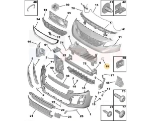 Tulepesuri kate vasak OEM Peugeot Expert/Traveller 2016-