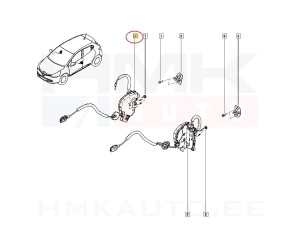Ukselukusti esiuksele parem OEM Renault Clio IV