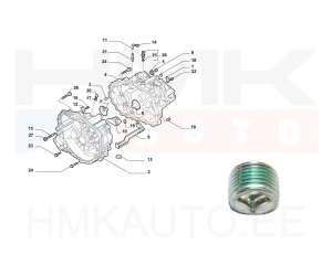 Gearbox housing plug OEM Fiat