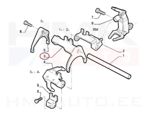 Вилка КПП 1-2 передачи OEM Fiat
