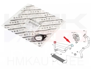 Bague d'étanchéité, gaine de suralimentation OEM Fiat Doblo 1,3JTD