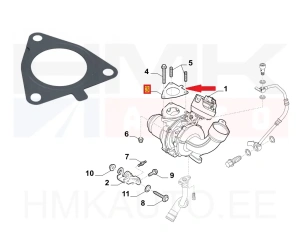 Joint de turbocompresseur OEM Citroen/Peugeot DW10CE