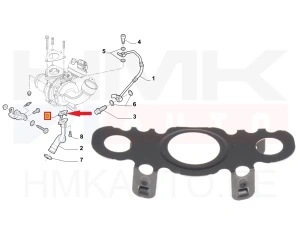 Joint retour d'huile de turbo OEM Citroen/Peugeot