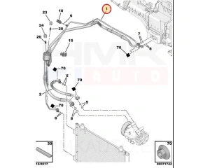 Трубки кондиционера OEM Citroen Berlingo / Peugeot Partner 08-