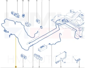 Fuel vapour pipe OEM Renault Megane/Scenic
