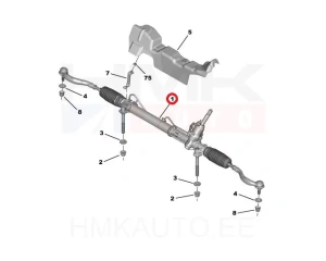 Ohjausvaihde OEM Peugeot 508 I (Mac Pherson jousitus)