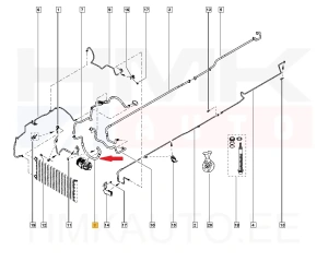 Трубка низкого давления кондиционера OEM Renault Trafic III