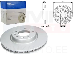 Brake disc front Citroen C4 Picasso, Berlingo 2018- /Peugeot Partner 2018-  283/26