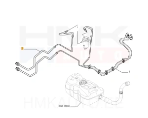 Трубка подачи топлива OEM Fiat Ducato 2006- 2,3JTD Euro4