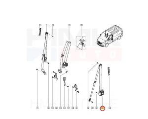 Safety belt front left OEM Renault Trafic III